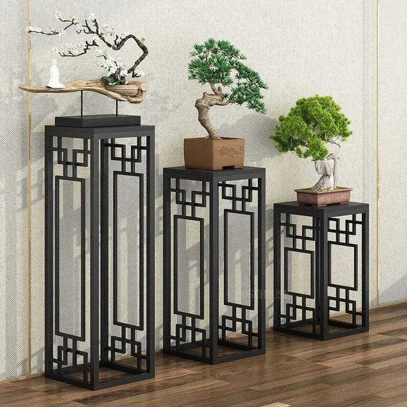 Étagère à fleurs sur pied pour plantes en bois d\'intérieur, supports de plantes de salon, décoration intérieure de la maison