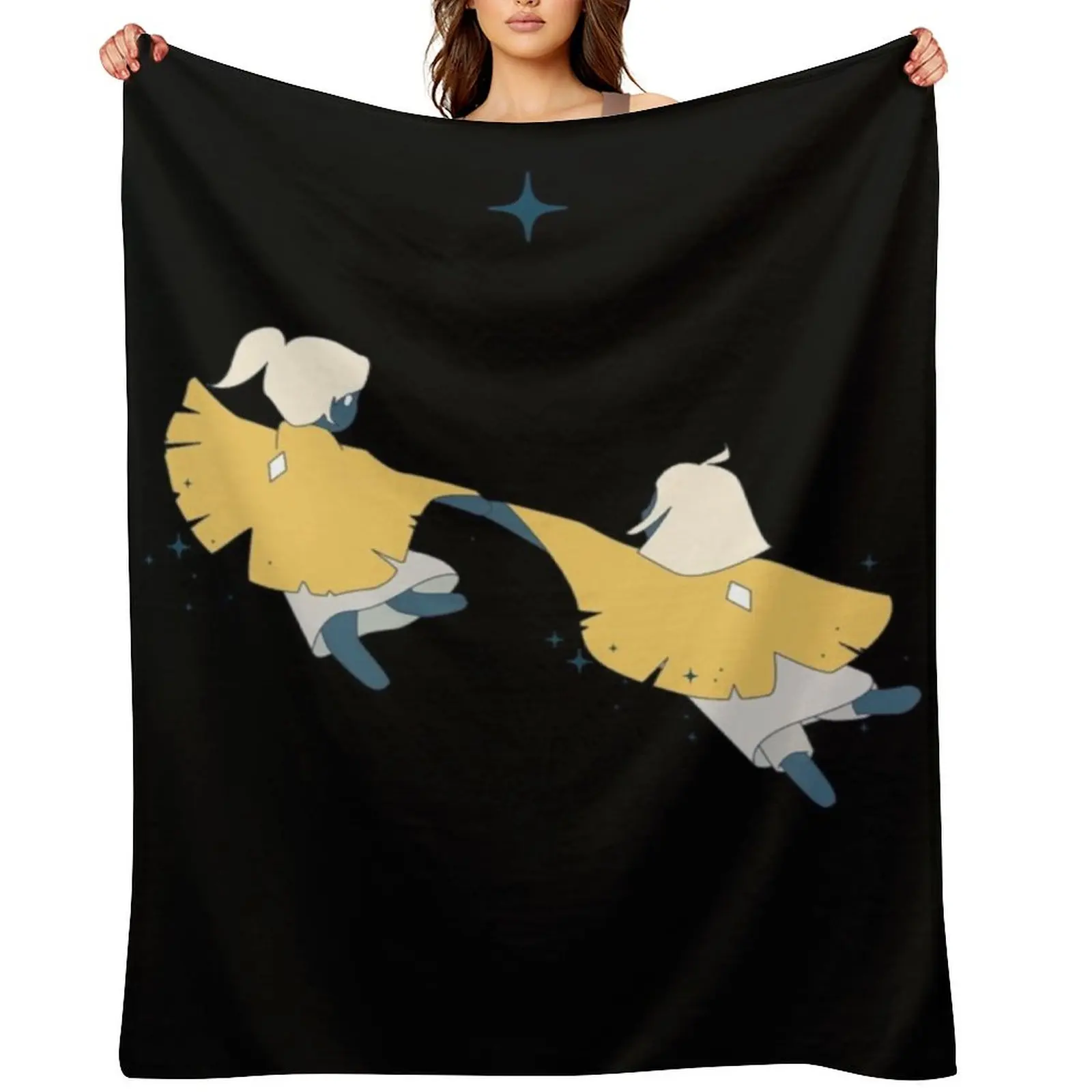 

Moths - sky COTL children of the light Throw Blanket Sofas Warm Retros Comforter Blankets