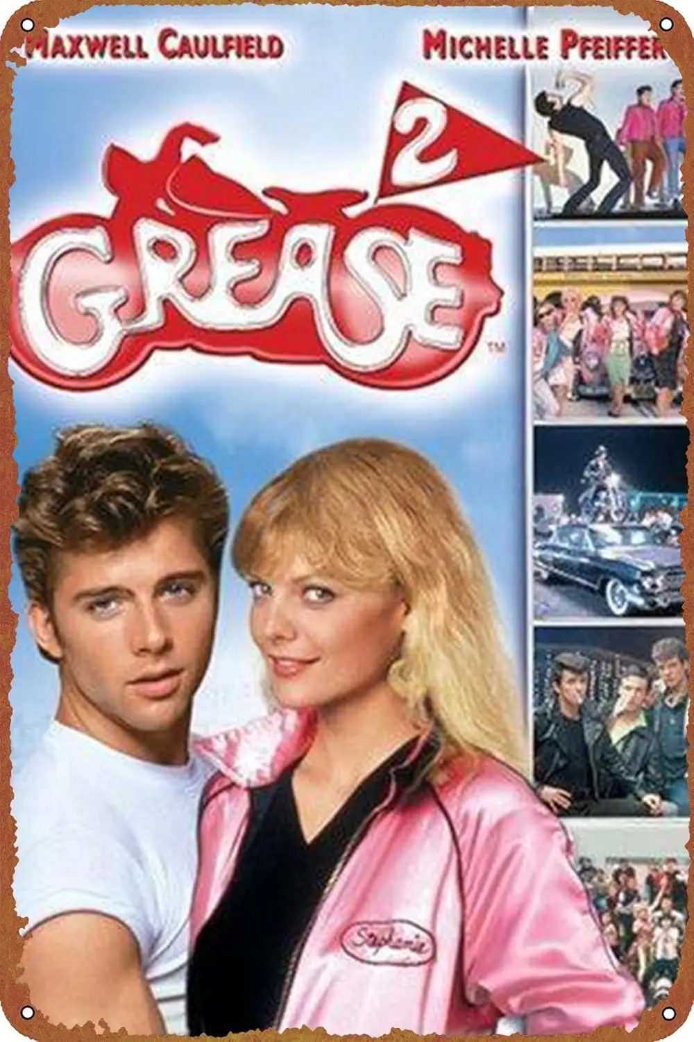 Grease 2 Movie Poster Sign Metal Tin Sign Wall Art Decor - Retro Sign for Home Decor Gifts -