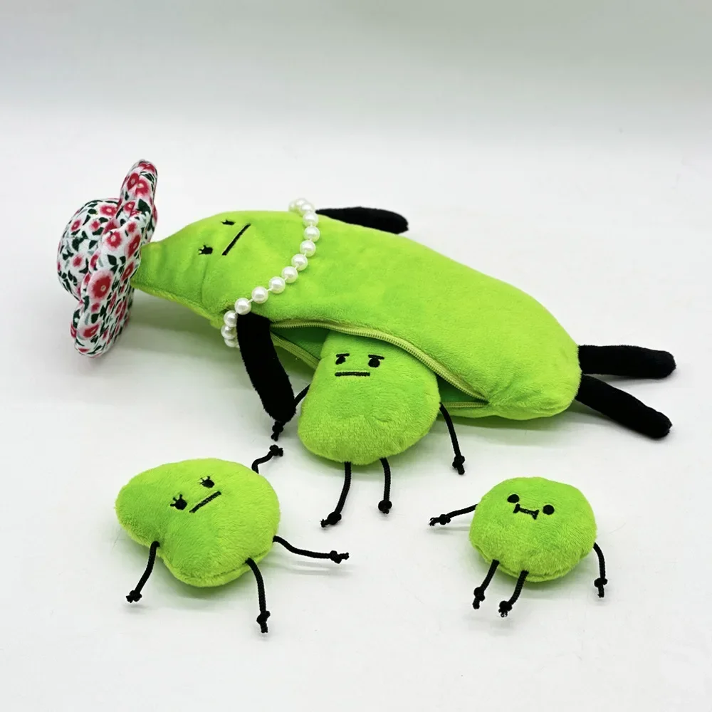 Cute Secret Staycation Plush Toy Edamame Family Doll Cartoon Stuffed Soft Toy Christmas Gift For Children