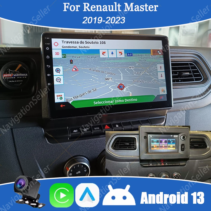 Pantalla Gps For Renault Master 3 2019 2020 2021 2022 2023 Android Auto Radio Carplaty Stereo Navigation Tablet Touch Screen DSP