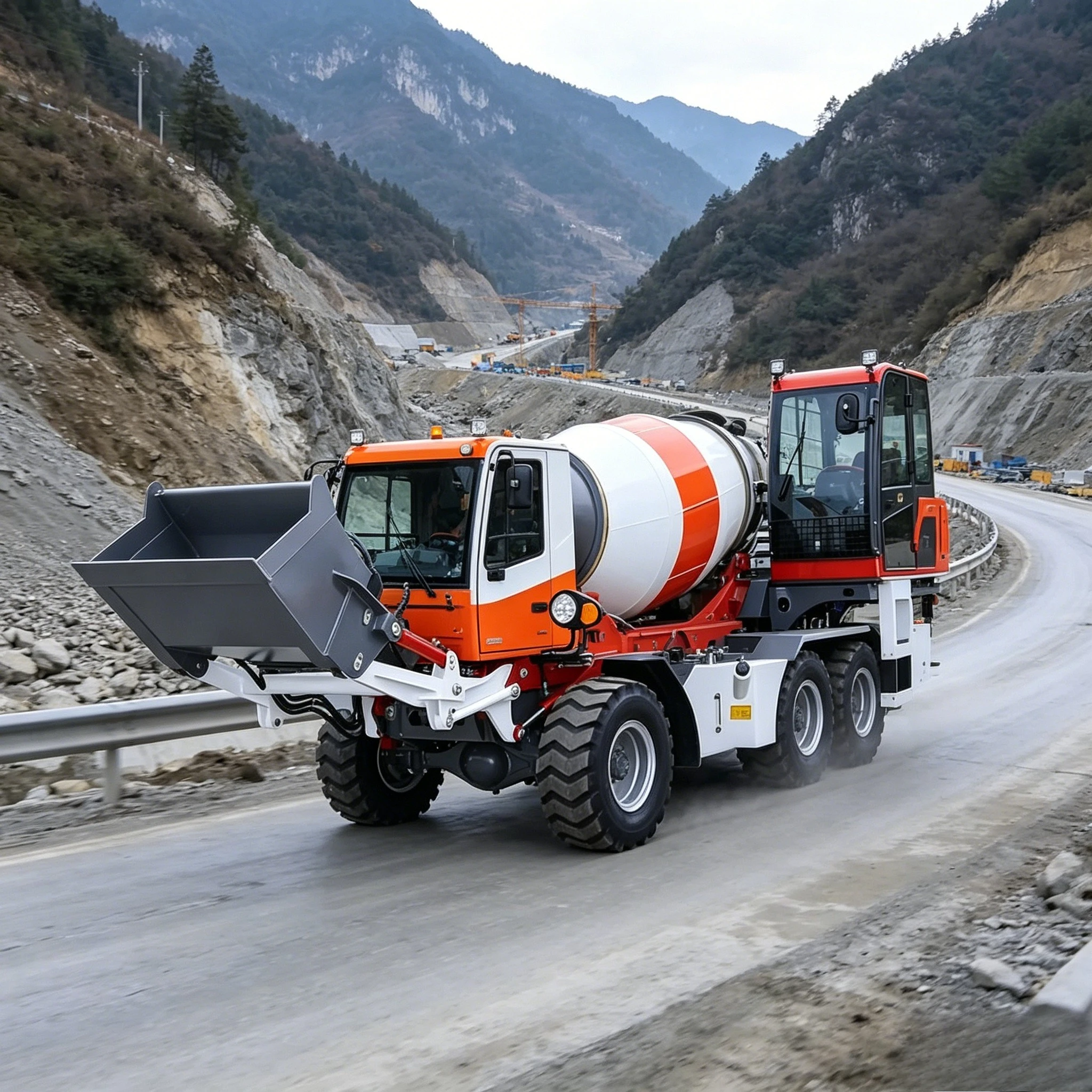 Heavy Duty 3.5m³ / 4.0m³ Mobile Portable Self Loading Concrete Mixer Truck Construction Machinery for Sale Customizable