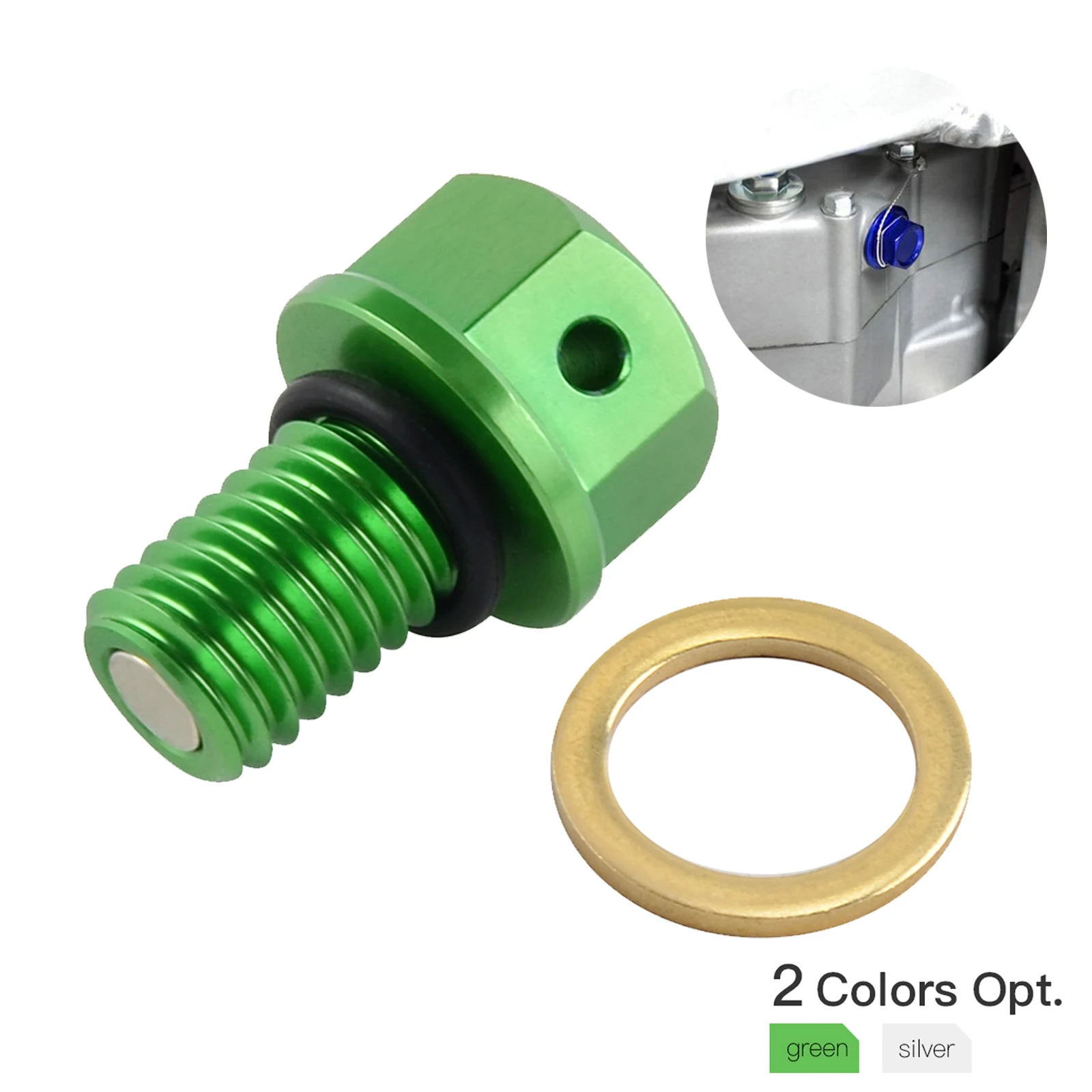 

For Kawasaki KX125 KX250 1996-2005 KX 65 85 2001-2024 KX250F KX450F KX 112 250R 500 Motorcycle M10xP1.5 Oil Drain Plug Bolt