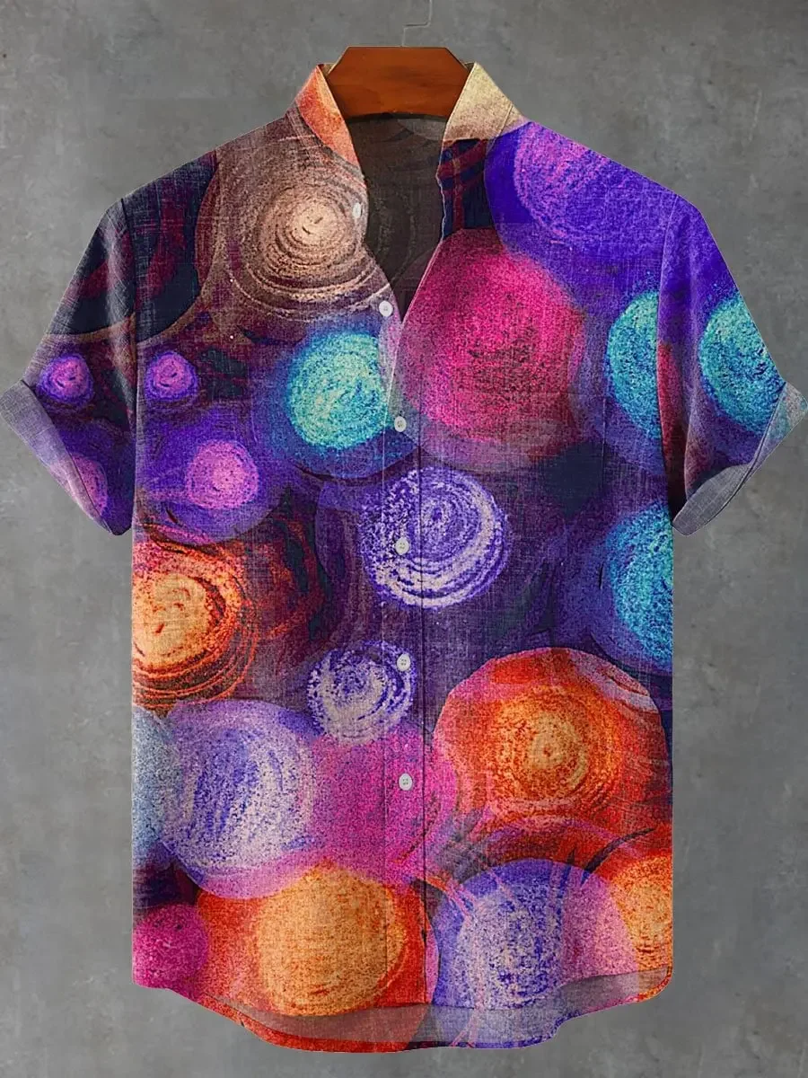 

Мужская льняная рубашка с коротким рукавом, новая рубашка с животным принтом, мужская одежда, мужской топ с 3D-принтом черной лошади, мужская рубашка.