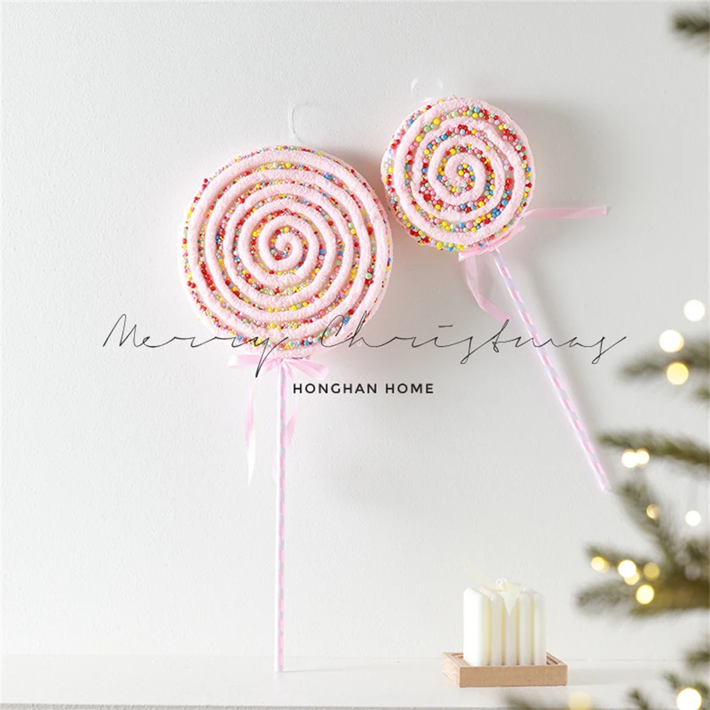 Large Christmas Spheres Candy Canes Candy Cane Christmas Tree Decoration Lollipop Ornaments Wedding Decorative Home Party Decor