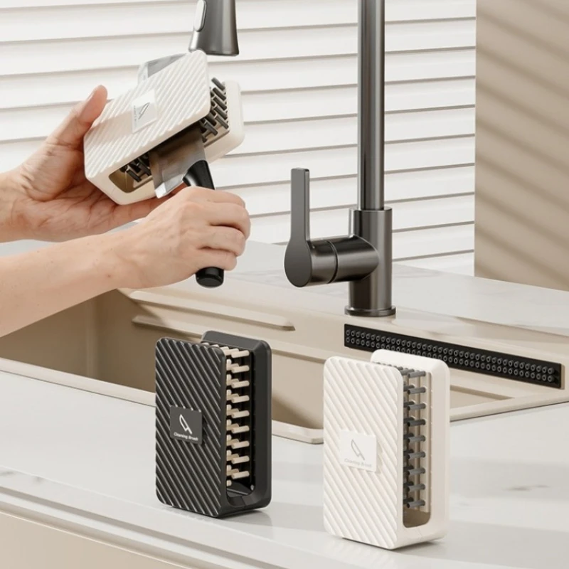 Dual-sided Kitchen Cleaning Brush Hand Protection Washer for Knives Spoons Forks Chopsticks Tableware Washing Tool