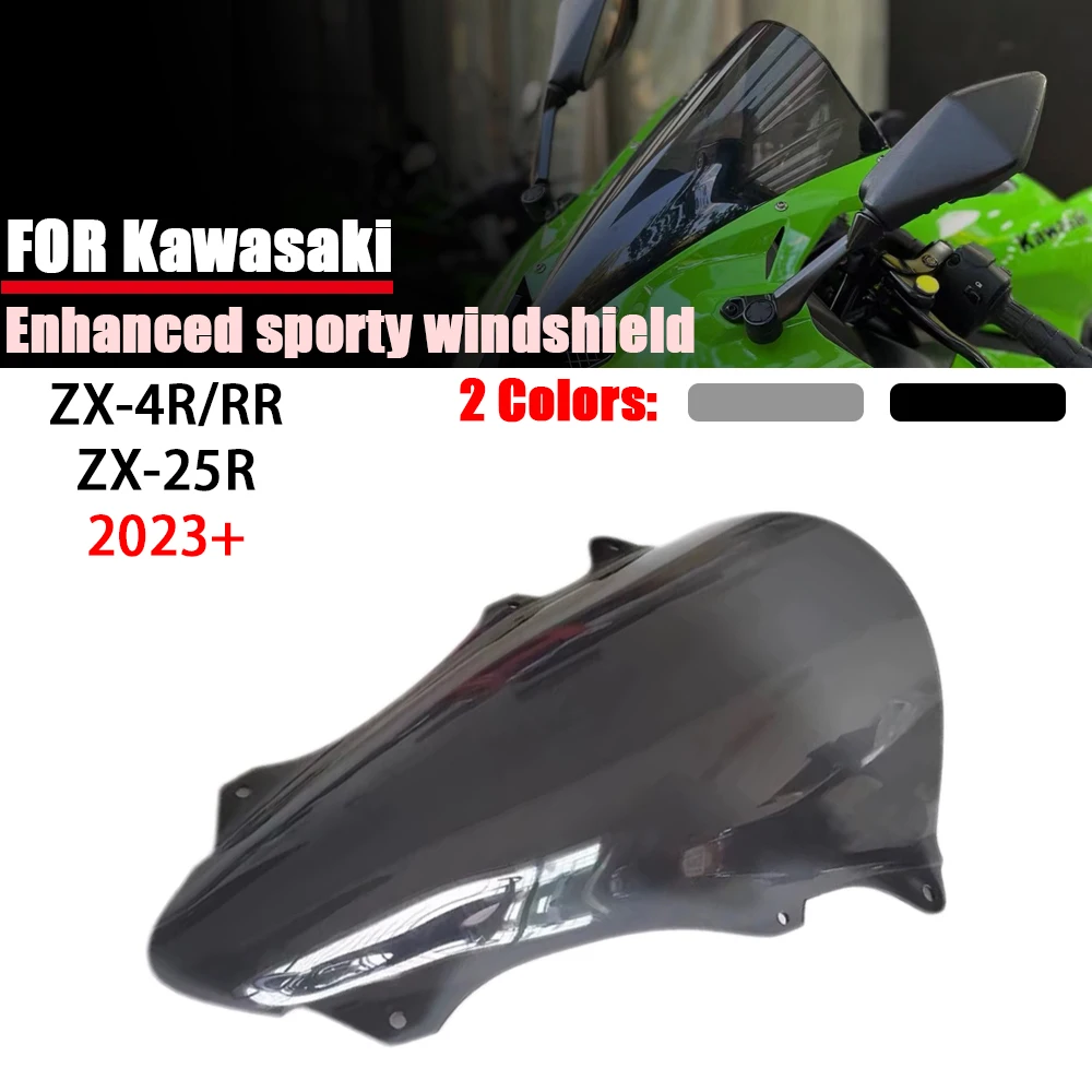 

Motorcycle Front Windshield Windscreen Baffle Wind Deflectors Fit For Kawasaki Ninja ZX-4R ZX-4RR ZX-25R 2023 2024+ ABS Plastics