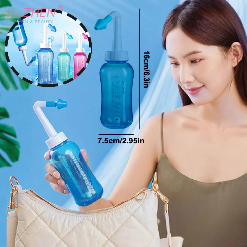 Nasal Wash Cleaner Spray Nasal Irrigator Neti Pot Rinse Nose Cleaner Avoid Sinusitis Rhinitis Treatment Health Care 300/500ML
