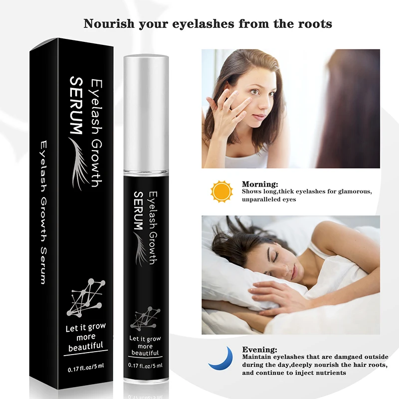 Eyelash Growth Serum Moisturizing Eyelash Nourishing For Eyelashes Enhancer Lengthening Thicker Eyelash Styling Products 5ml