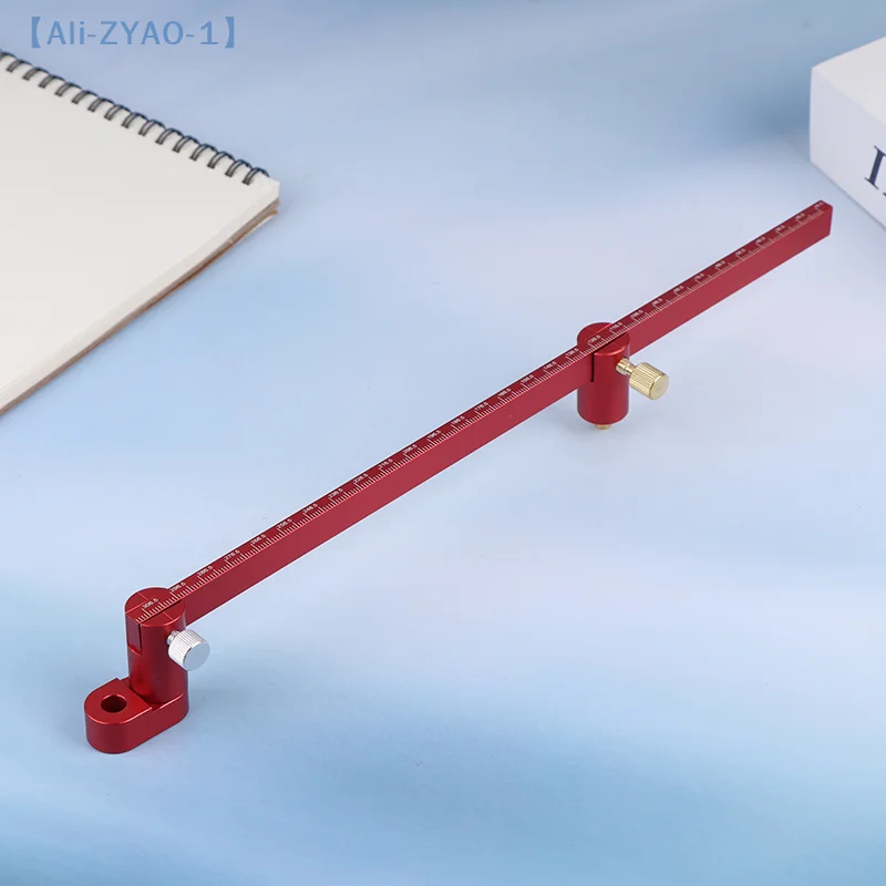 【ZYAO-1】300 مللي متر مسطرة دائرة رسم قابلة للتعديل من الألومنيوم مسطرة دائرية بوصلة النجارة لوضع علامات على خط الدائرة بنقطة ثابتة