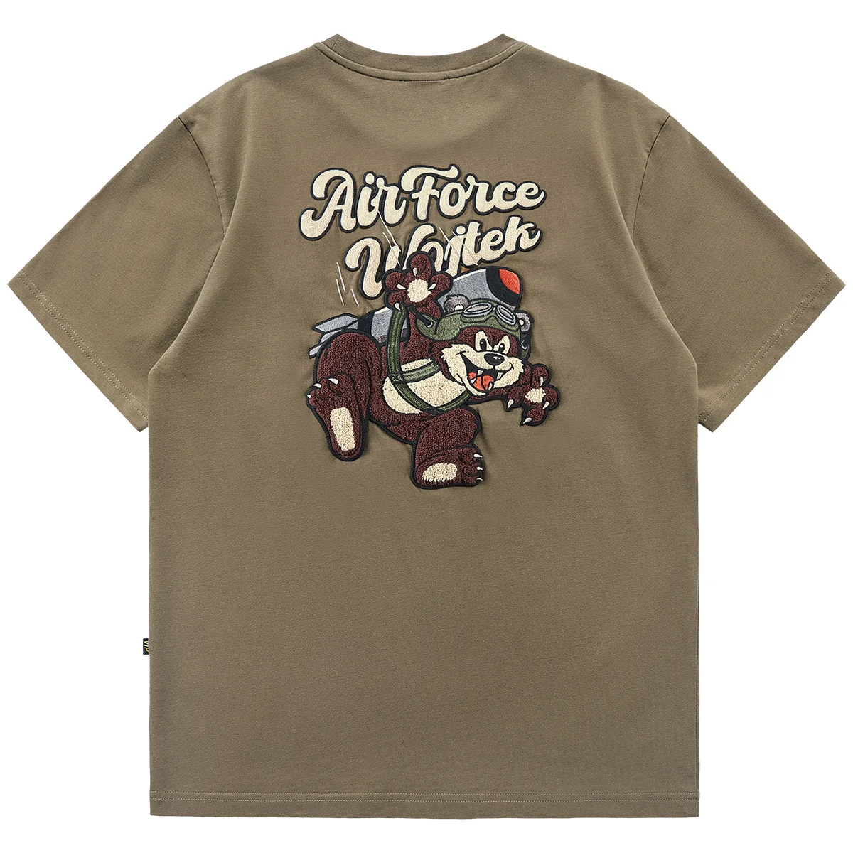 

Мужская летняя футболка VIP из плотного чистого хлопка с мультяшной вышивкой, американский ретро-стиль, дышащая, с круглым вырезом