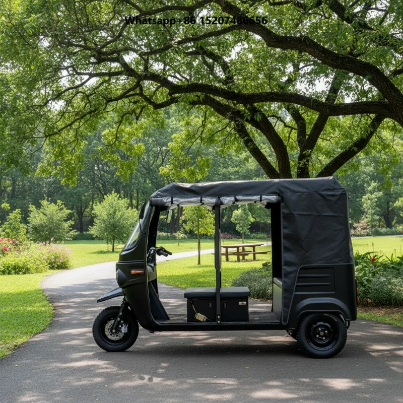 All Weather Open Body Electric Tricycles for Protected Urban Commuting and Commercial Use