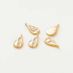 4Pcs 18K Gold Color Plated Brass Waterdrop Pendants Charms for Jewelry Making Necklace Pendant DIY Findings Supplies