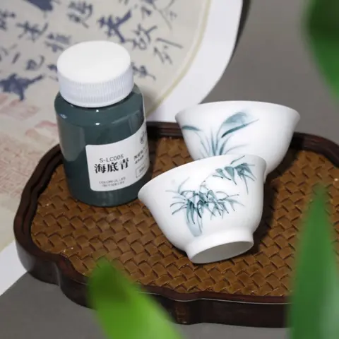 40ml/80ml Keramisk Underglasyr Färg Blå Färg Vatten Material Blått och Vitt Porslin Gör-det-själv Blå Keramik Pigment Keramikverktyg 8 best sales Keramikunderglasyr - №3