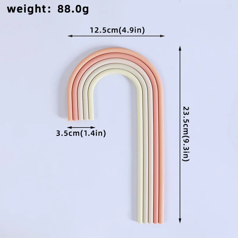 Lebhafter Regenbogen-Kuchenaufsatz, Mehrzweck-Dekor für Hochzeiten, Babypartys, Geschlecht offenbaren und Kindergeburtstagsfeiern (Unisex-Design) – Detail 12