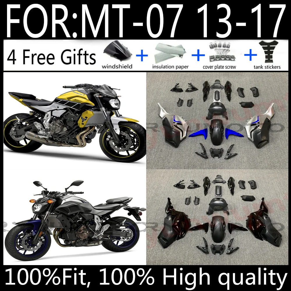 

Полный обтекатель из АБС-пластика подходит для 2012-2017 годов для Yamaha MT07 FZ07 MT-07 Комплект MT 07 FZ 07 2013 2014 2015 2016 обтекатели