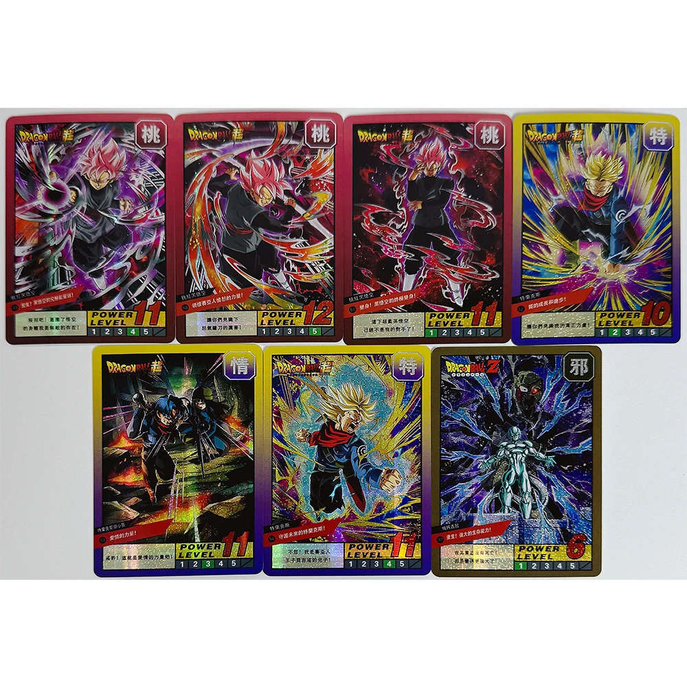 55PC/Set Anime Dragon Ball DIY ACG Premium Flash Card Android 18 Bulma Piccolo Boys Game Toys Birthday Gifts Collectible Card