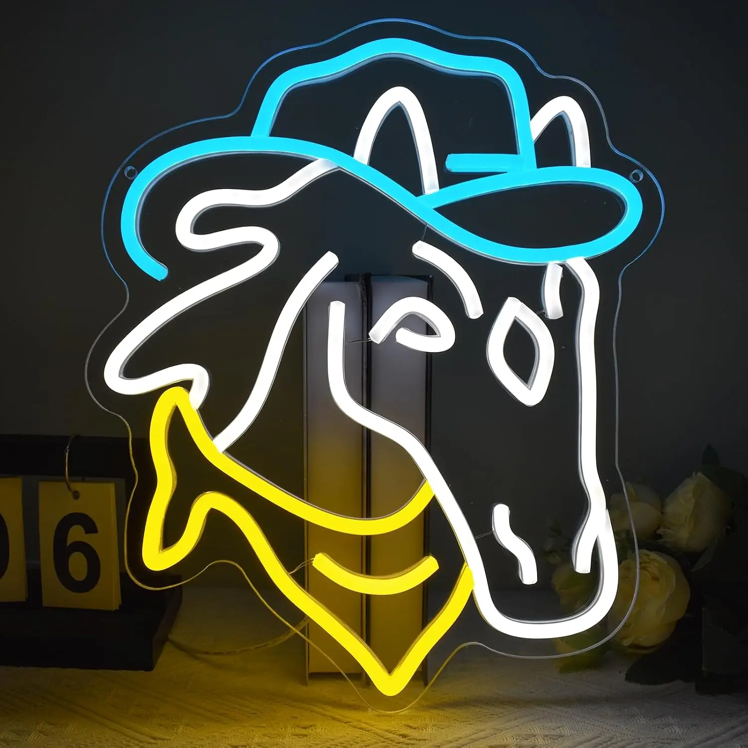  Horse Art LED Neon Sign USB Wall Light For Bar Man Cave Farmhouse Garage Country Themed Decor Retro Style Hanging Night Lamp