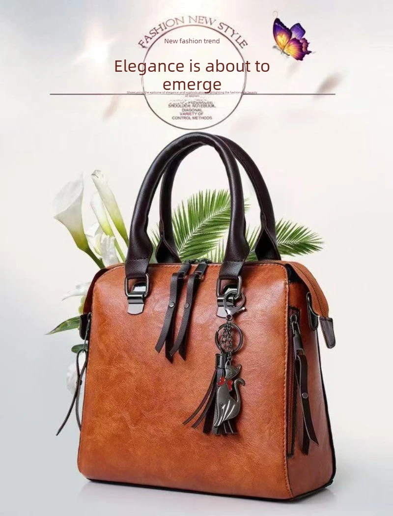 Damen-Handtaschen-Set 2026 aus PU-Leder, 4-teilig, Designer-Handtasche, Umhängetasche, Pendler-Tasche mit großer Kapazität – Detail 6