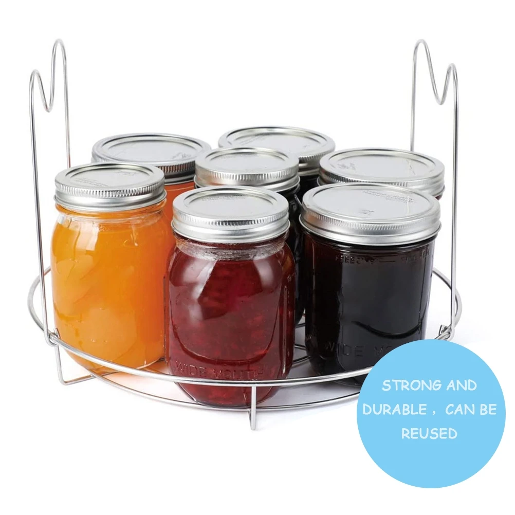 Canning Rack Stainless Steel Canning Jar Rack and Canning Tongs for Regular Mouth and Wide Mouth Jars Ball Jars Canning Jars