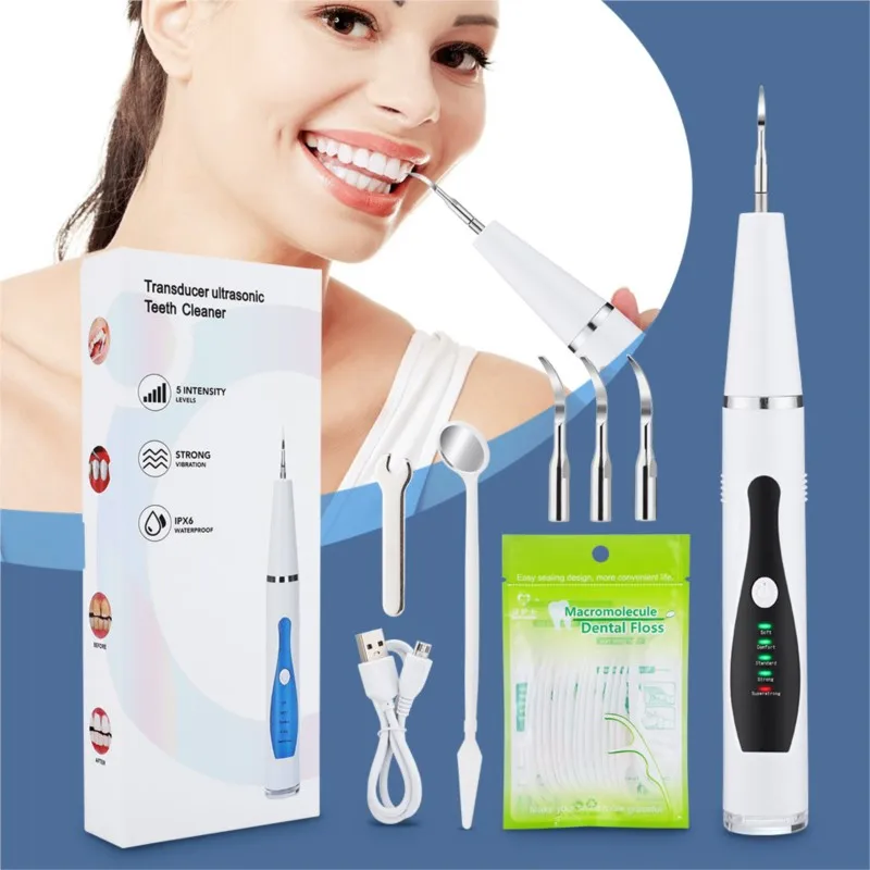 

LED Ultrasonic Teeth Teeth Cleaning Apparatus Floss Oral Cavity Mirror A 5-speed Model Dental Tools