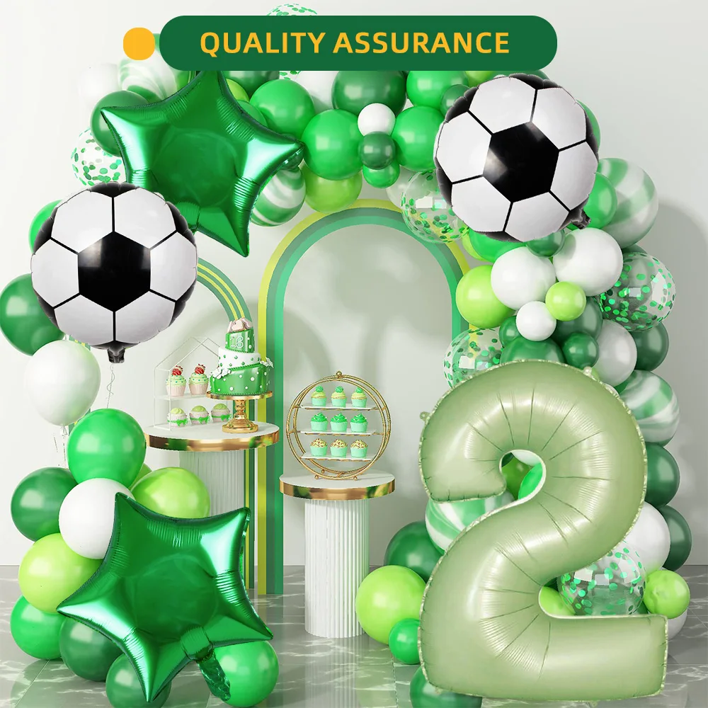 

Number Aluminium Foil Balloons Green Star Mylar Helium Balloon Soccer Sports Theme Birthday Party Anniversary Decoration Supplie