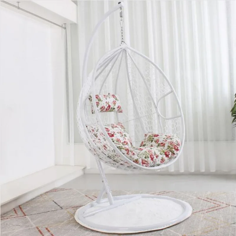 Romantic Hanging Basket Rattan Chair Home Indoor Hanging Chair Swing Hammock Balcony Living Room Rocking Lounge Chair