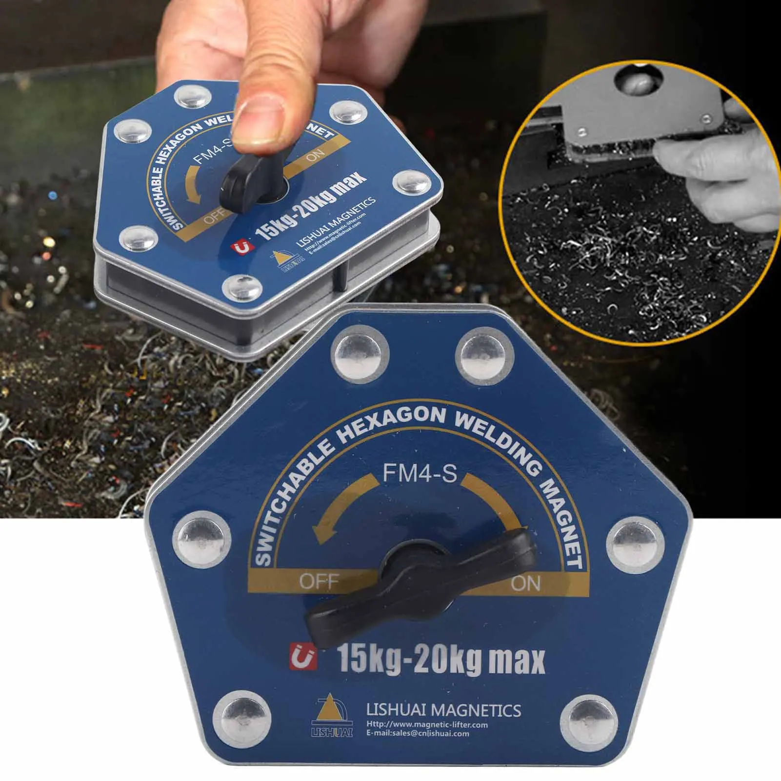 Magnetyczny lokalizator spawania przełączany sześciokątny mocny wielokątny ssący 15-20kg FM4-S magnes spawalniczy przełączany sześciokątny magnes spawalniczy