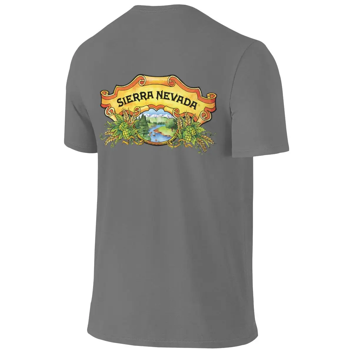 Sierra Nevada Slimming Reversible T-shirt Artistic And Minimalist Inner Layer For Spring And Autumn Cotton Tee