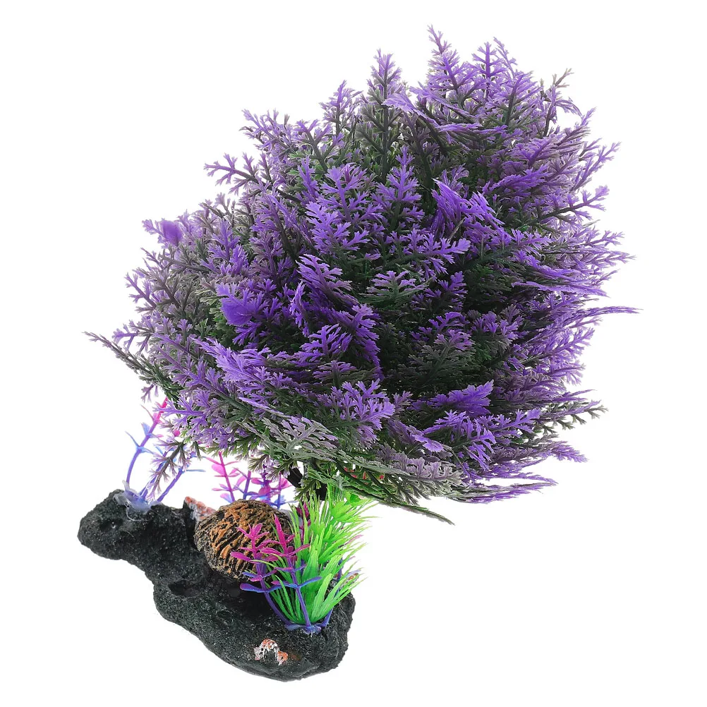 

Artificial Aquarium Plants Realistic Fish Tank Decorations Plastic Aquatic Plant OrnamentsWater Grass for Salt