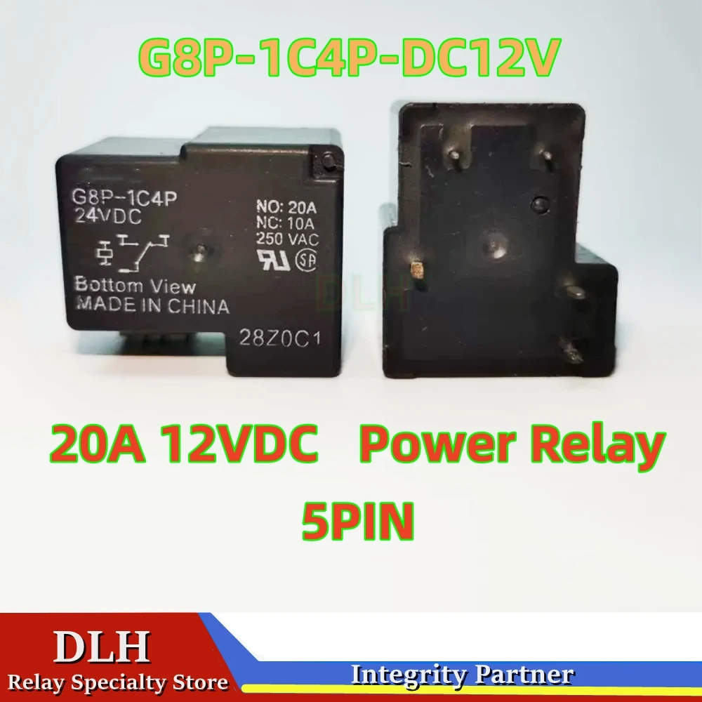 100% New G8P-1C4P G8P-1C4P-12VDC G8P-1C4P-12V G8P-1C4P-DC12V 5PINS 20A 12VDC Power Relay