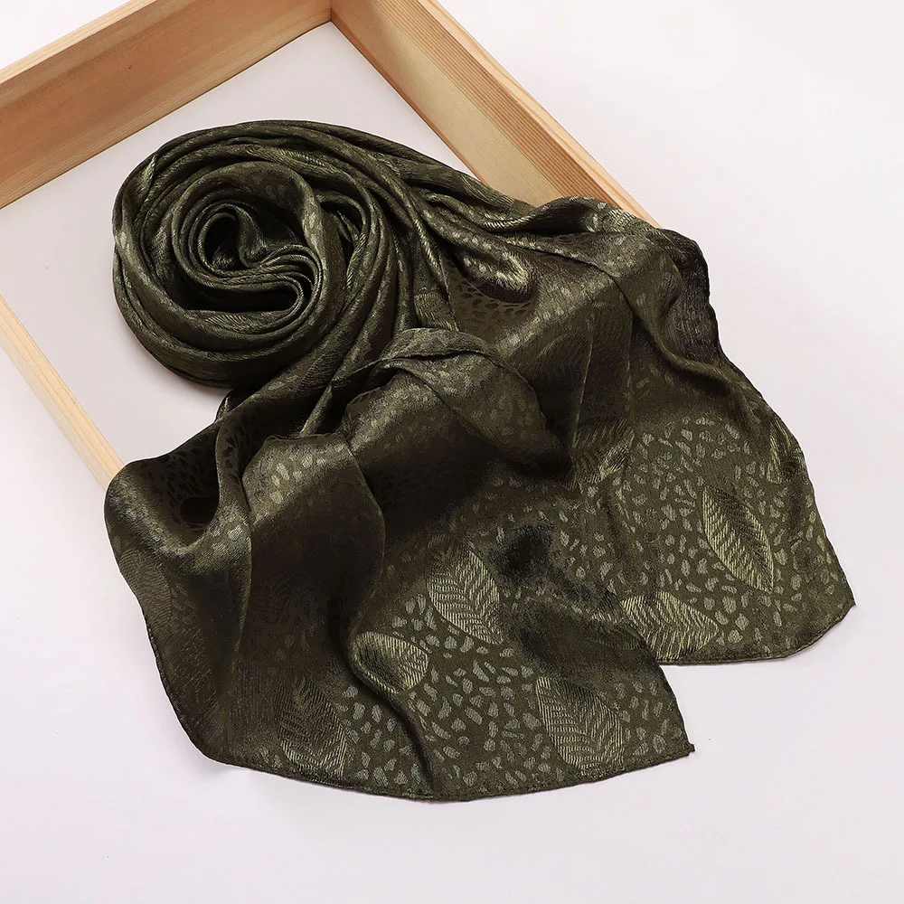 70*170 CM mujeres musulmanas moda chal bufanda Malasia nueva simulación seda Jacquard bufanda turbante Hijab para mujeres