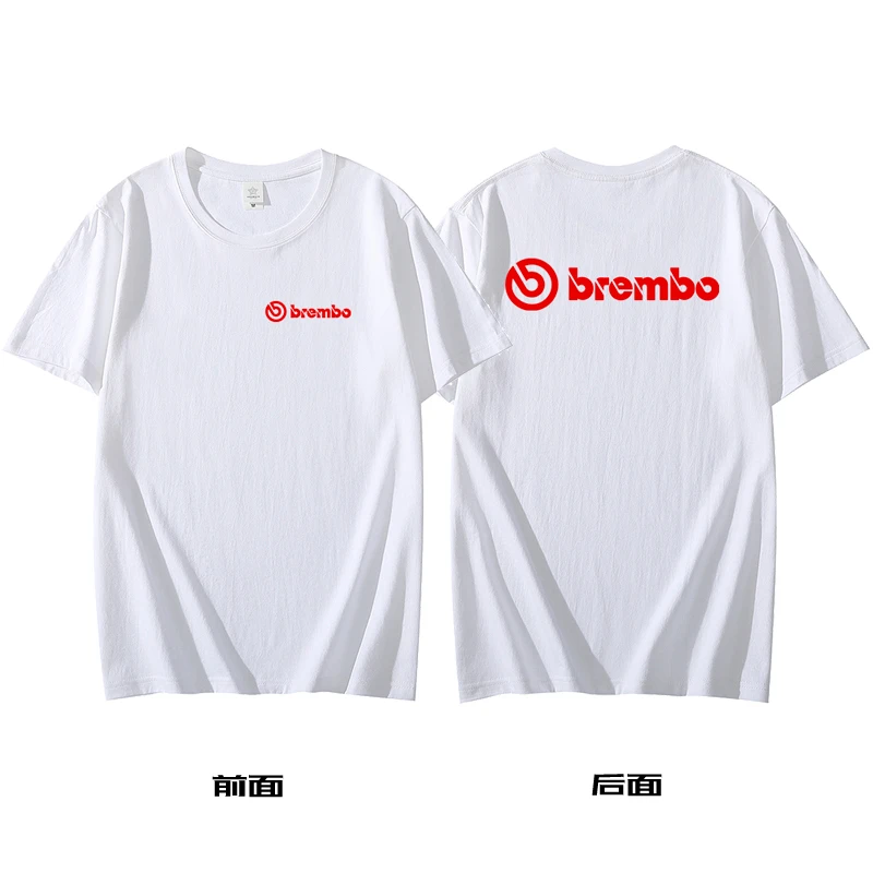 2025 Brembo T-shirt Brand Short Sleeve Print Tshirt Clothing Designer Luxury Women Cotton T Shirt Fashion Summer Tops