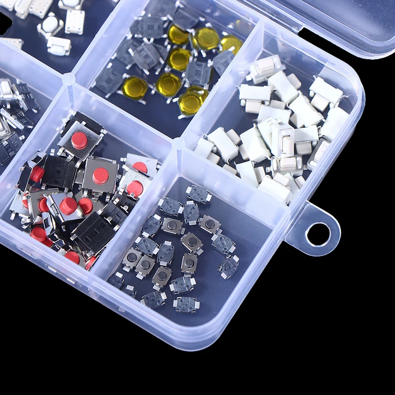 200 قطعة 10 أنواع دائم سيارة التحكم عن بعد اللوحي Actile مفتاح بـزر دفع مفاتيح السيارة زر اللمس Microswitch مع صندوق #2