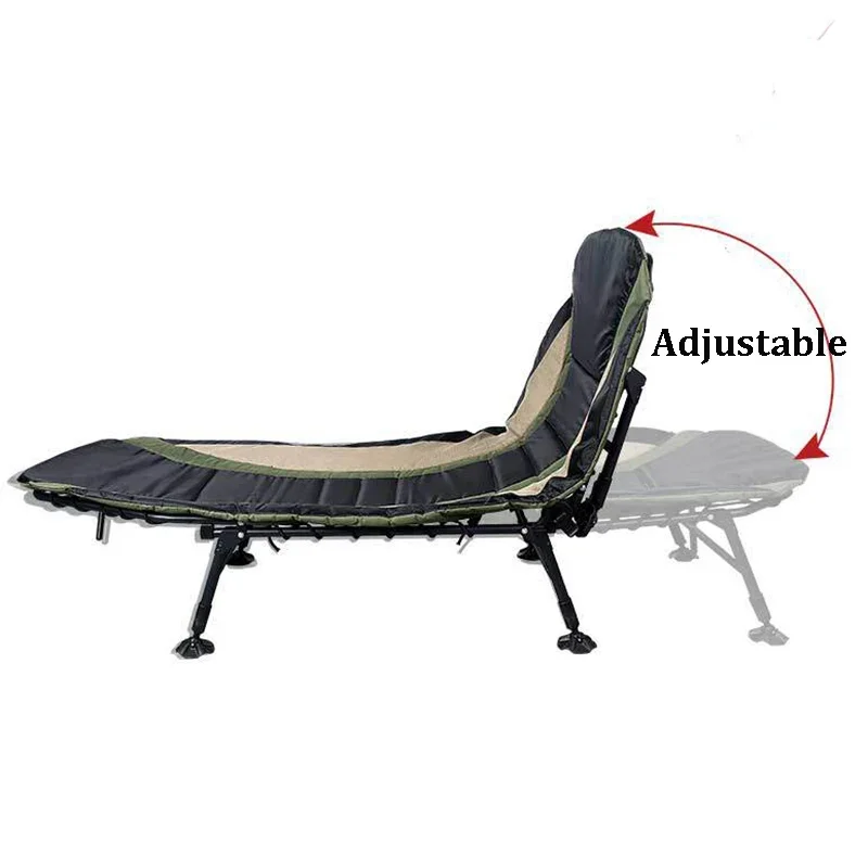 Luxury High Quality Foldable Fishing Bedchair with Aluminum Pole for Outdoor Fishing and Camping