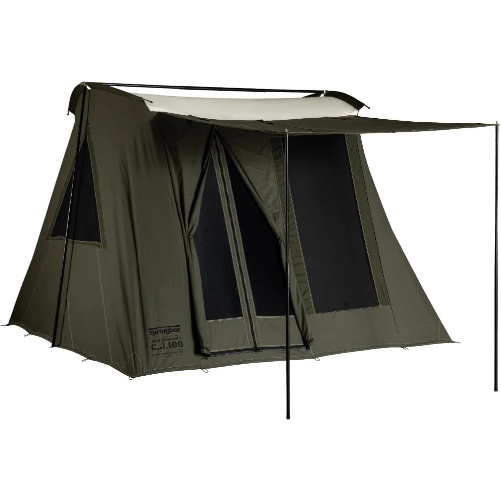 

Classic Jack 100 Watertight Cotton Canvas Car Camping and Glamping All Season Tent (OD Green, 10 x 10 6-Person)