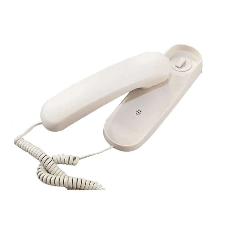 F3KE Corded Wall Phone, Trimline Phone for Hotel, Landline Wall Telephone Set for Home/Bathroom/School/Office