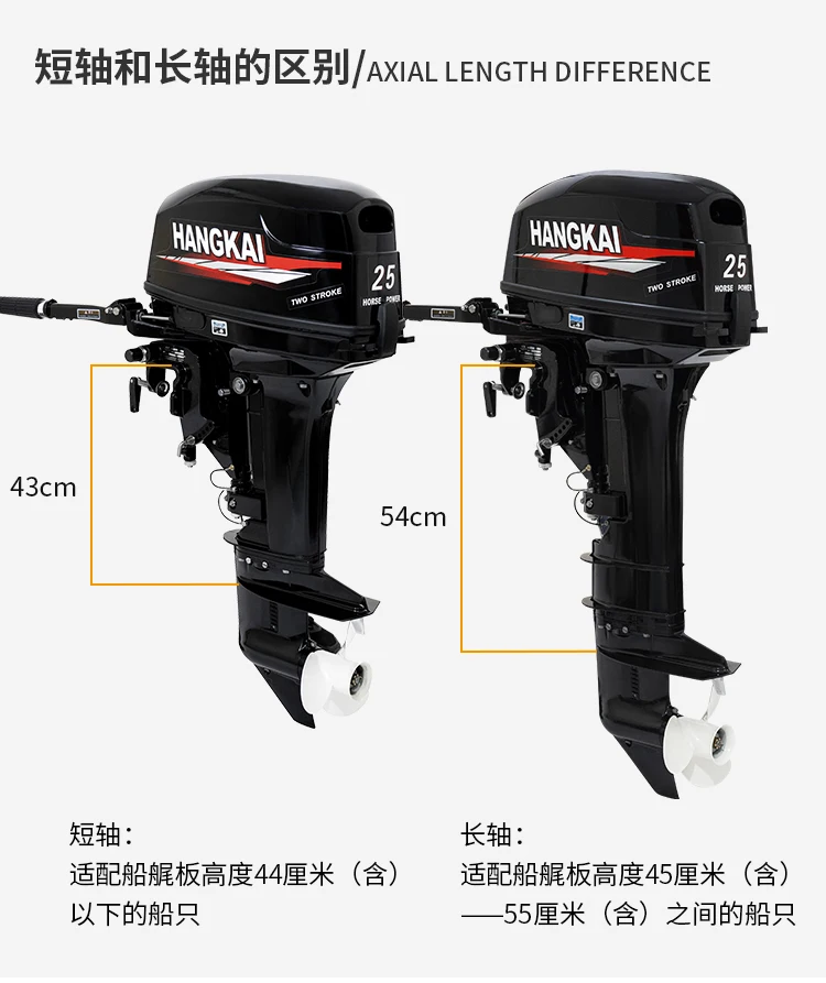 Außenbordmotor Hangkai 25PS Bootsmotor 2-Takt Bootsmotoren Außenbordmotor 25 PS Moteur Hors Bord – Detail 2