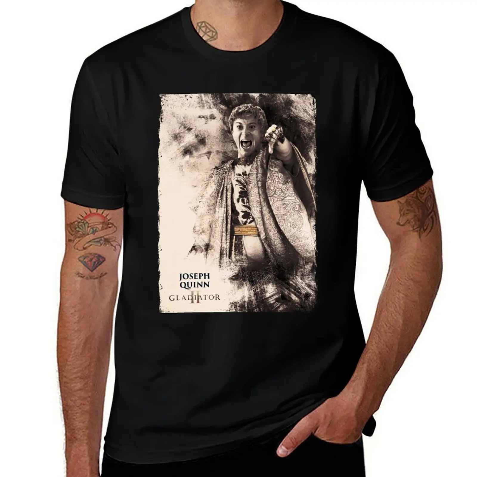 Aesthetic Gladiator 2 Movie T-Shirt Breathable Mesh Panel T-Shirt