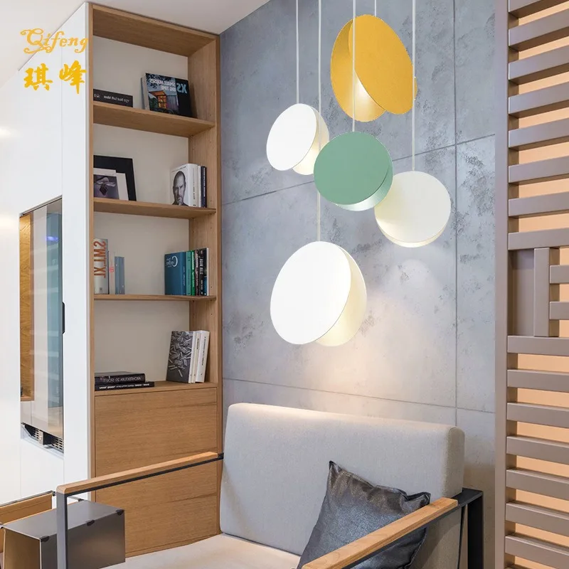 Denmark Designer Colorful Colorful Pendant Lights Bedroom Living Room Kitchen Entrance Stairs Lamps Creativity Glass Chandelier