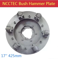 17'' Inch Diamond Bush Hammer Plate for Klindex System Floor Grinder | 430mm Carbide Wheel Disc for Lichi Grinding Concrete