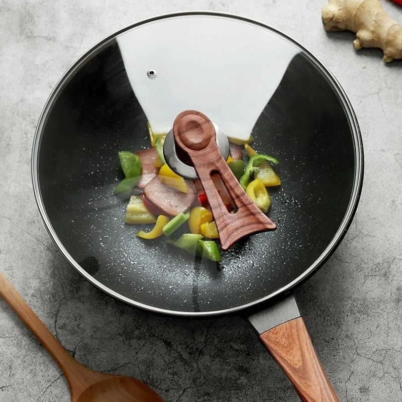 Granite Non-Stick Frying Pan Oil-Resistant Kitchen Cookware Scratchproof Base for Gas/Induction Stove Use Home Cookingware
