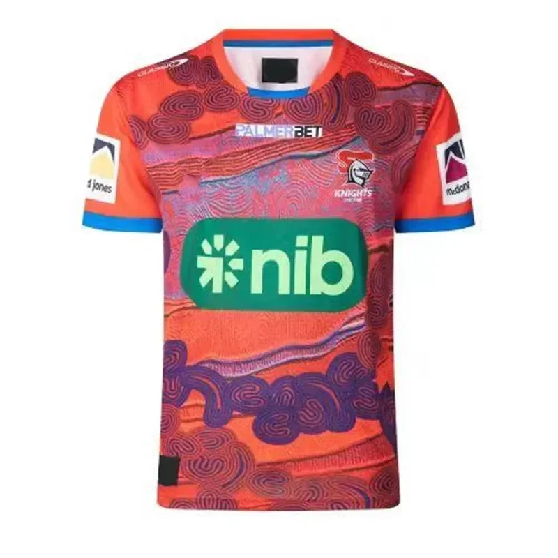 

2024 Knights Indigenous Rugby Jersey - Men's Size:S-5XL（Print Custom Name Number）