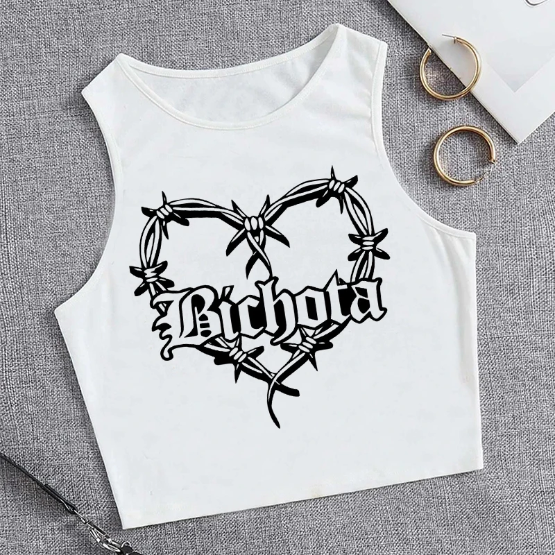 Streetwear Tank Top Crop Top Manana Sera Bonito Bichota Karol G T Shirt Women Graphic T-shirt Trendy Clothing Grunge Tee Cropped