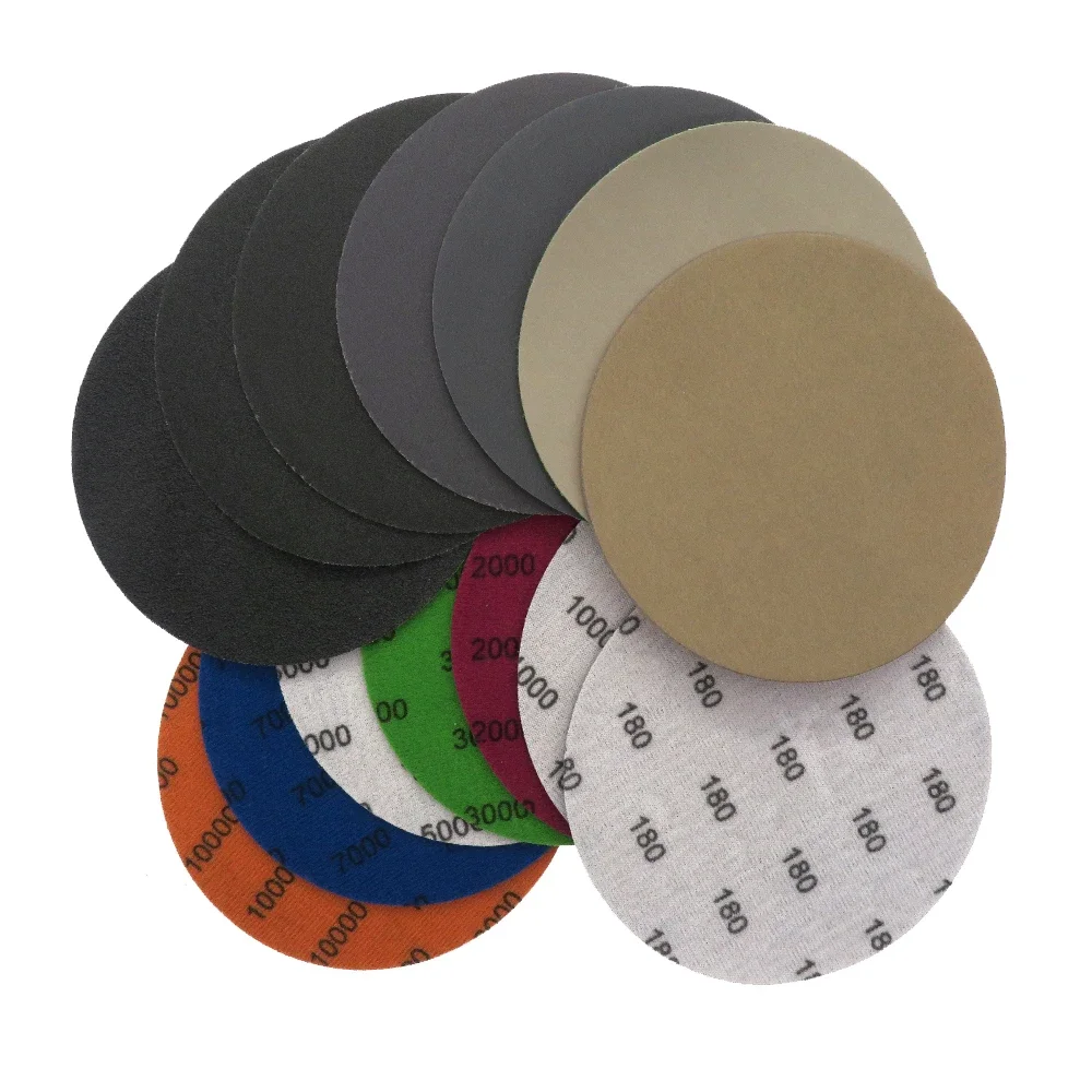 5 Inch Wet and Dry Sandpaper 10pcs/15pcs Hook and Loop Random Orbital Sander 125mm Sanding Disc for Polishing Wood Metal