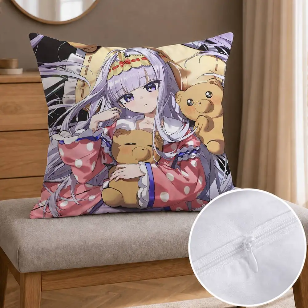 Sleepy Demon Castle  Double-sided Printed Square Decorative Cushion Cover for Sofa Living Room Home Decor