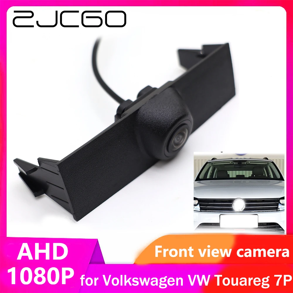 ZJCGO AHD CVBS 1080P 170° Car LOGO Parking Front View Camera for Volkswagen VW Touareg 7P