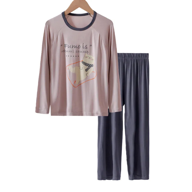 new delivery children baby spring t shirt+pant pajama kids girls thin home clothes 2pc/set 110-180 students 3-18year boy clothes