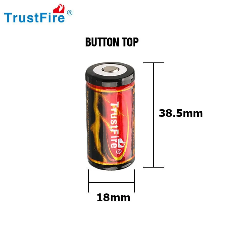 TrustFire 18350 1200mAh Lithium Ion Battery Button Top PCB 3.7V Rechargeable Li-ion Cells For Flashlight Electric Toy ect