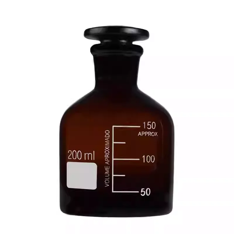 Sulfide sample bottle brown stoppered small mouth sample bottle acidification blowing distillation absorption device